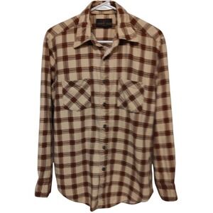 Sportswear By Country‎ Touch Shirt Flannel Button Up Plaid Red Mens Size Medium